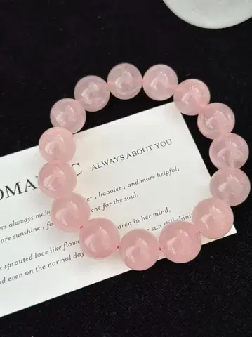 천연 핑크 크리스탈 먼 나라의 핑크 파워 보물급 대구 약 14밀리입니다