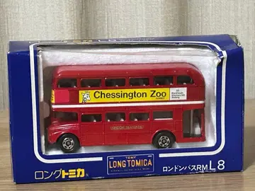 [ 당시품 ] 절판 일본제 파랑 상자 롱 토미카 L8 런던 버스 RM