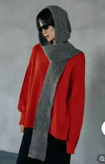 [ 새상품 ] LEPSIM 후드 스톨 그레이