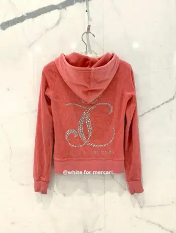 미국 반짝이는 비쥬 장식 파일 원단 후드티 선물 코랄 핑크