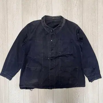 50s 60s 블랙 헤링본 워크 자켓 빈티지 커버올