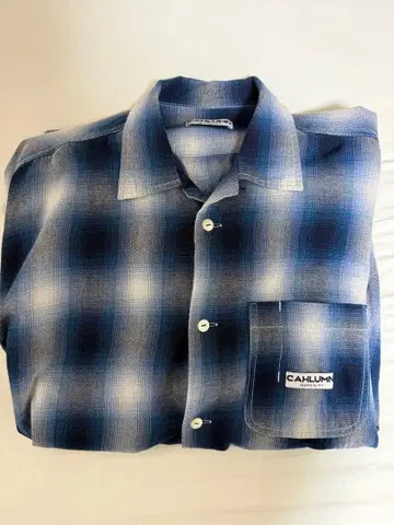 CAHLUMN 옴브레 체크 셔츠