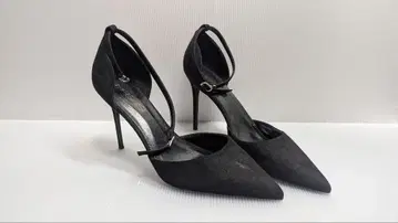 빅 사이즈 블랙 스틸레토 하이힐 27.5cm