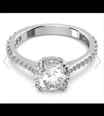 정품 스와로브스키 파베 반지