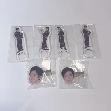 후쿠야마 준 헤어 클립 아크릴 반지 컴프 세트 2