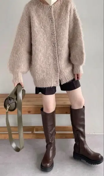 디스코트 탱크 밑창 롱 부츠 L 사이즈