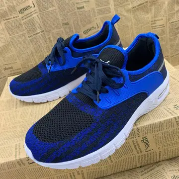 새상품 남성용 25.0cm 경량 통굽 에어 밑창 스니커즈 블랙 2720