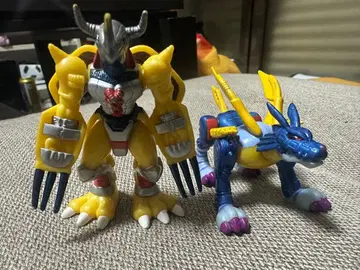 디지몬 미니몬 메탈가루몬 워그레이몬 가동식 피규어 세트