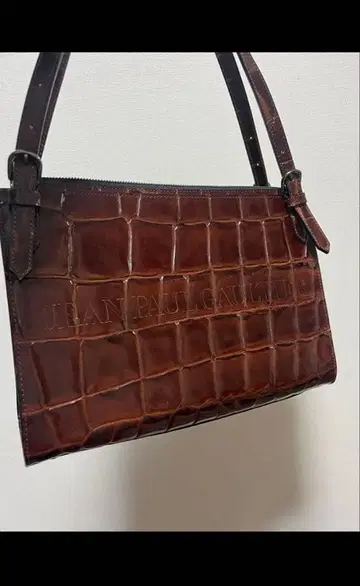 컨디션 최상 장 폴 고티에 초기 엠보 악어 무늬 백