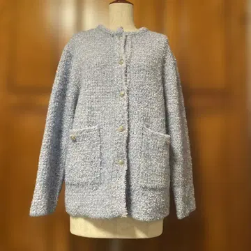 라이트 블루 니트 가디건