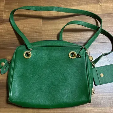 유리에니타니 그린 숄더백 카드 케이스 포함