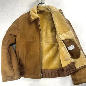 소여 오브 나파 무스탕 자켓 보아 지퍼 베이지 M 빈티지