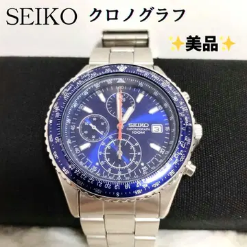 새상품급 SEIKO 크로노그래프 파이롯트 7T92-0CF0 블루