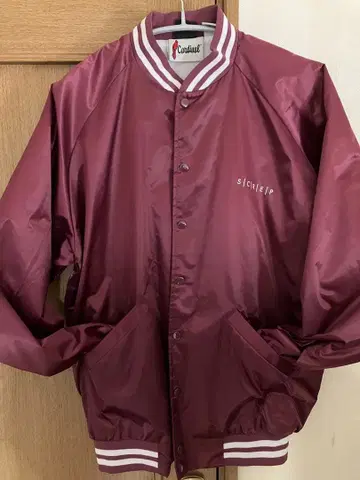 버건디 바시티 자켓 SCREEP