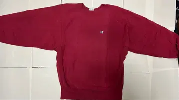 챔피언 리버스 위브 맨투맨 빨간색