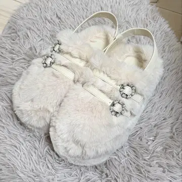 미셸 마카롱 미셰마카 통굽 퍼 뮬