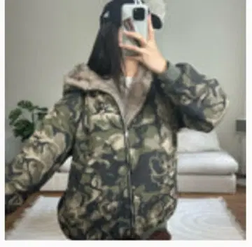 카모 패턴 퍼 다운 자켓 60%