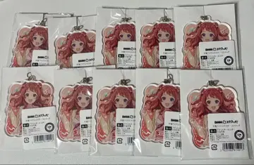 DMM 스크래치 학원 아이돌 마스터 하나미 사키 아크릴 키링 10점