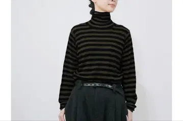 [ C.T.plage ] 보더 터틀넥 니트