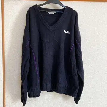 FedEx V넥 트레이닝복 네이비