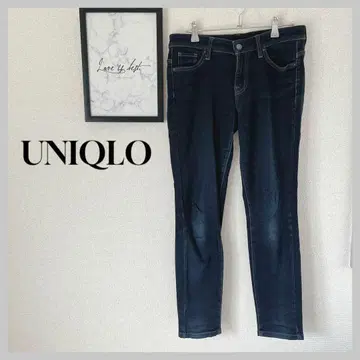 유니클로 (L) 데님 팬츠 청바지 팬츠 / 히트텍 스트레치