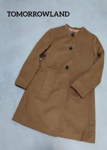 투모로우랜드 컬렉션 롱 코트 캐시미어 혼방 노카라.