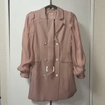 RESEXXY 슬리브 시어 미니 원피스