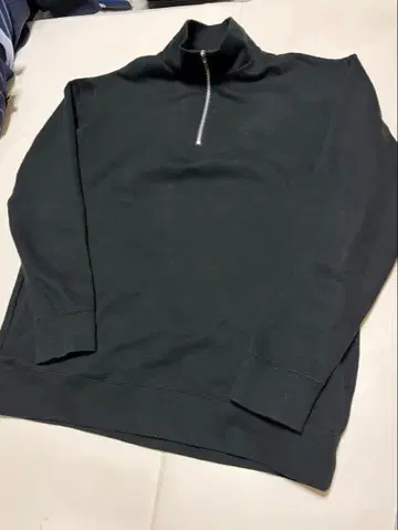 미스터 젠틀맨 하프 지퍼 맨투맨 블랙 L