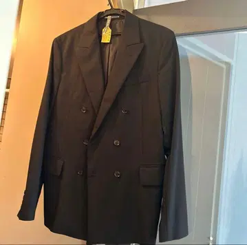 ZARA 블랙 더블 브레스트 테일러드 자켓 EUR 48