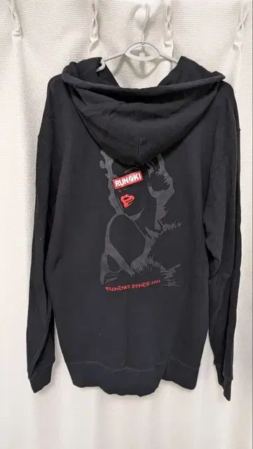 RUN OKI 오키나와 블랙 후드티 2XL