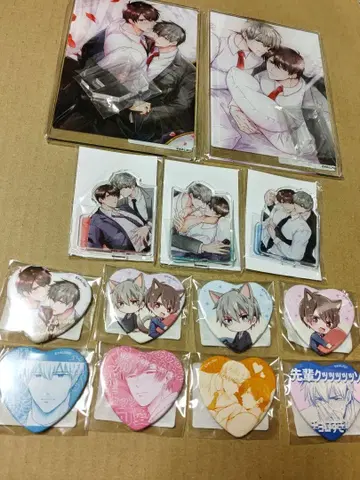 리먼 러브호텔 남자회 복권 메이트 아크릴 스탠드 캔뱃지 아크릴 플레이트