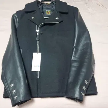 클라이미 샷 울 가죽 라이더 자켓 사이즈 40 L 상당