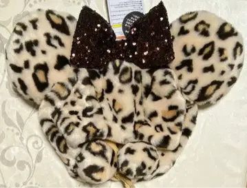 미니 레오파드 무늬 팬캡 디즈니랜드 디즈니씨 레오파드