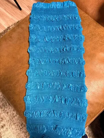 MAISON SPECIAL 더블 플리츠 스커트 블루