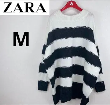 ZARA 새상품급 자라 보더 반짝이 스팽글 스웨터 블랙 화이트