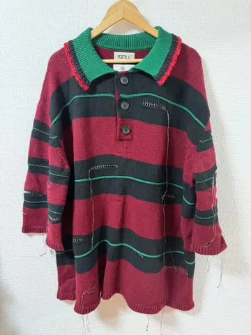 KIDILI rurumu 스트라이프 니트 피케 셔츠