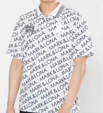 MARK & LONA 피케 셔츠 화이트/그린