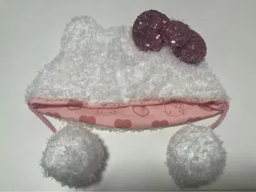 헬로키티 팬캡 머리띠 화이트 유니버셜 USJ