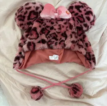 도쿄 디즈니 리조트 레오파드 무늬 미니 팬캡