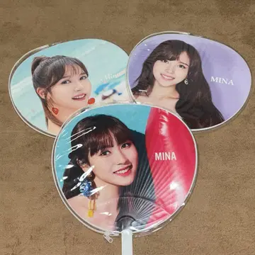 TWICE MINA 부채 3종 세트 부채 커버 포함