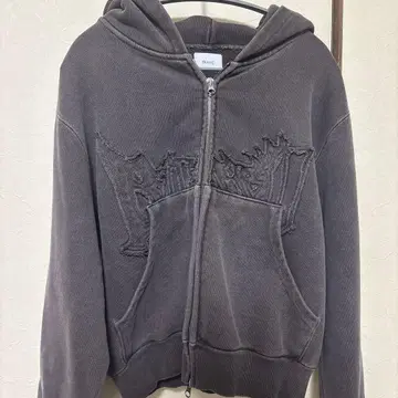 Bless U BU pigment zip hoodie