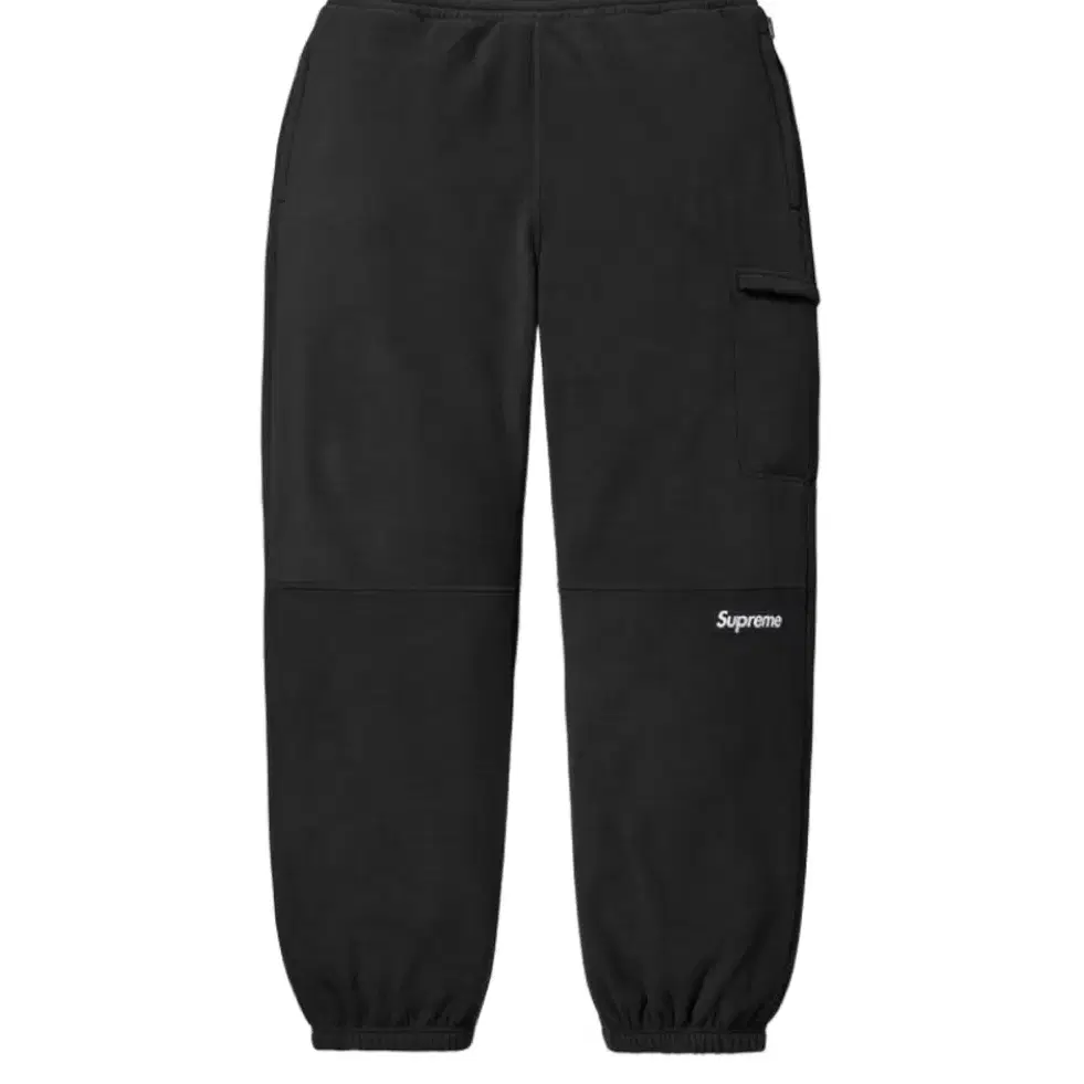 Authentic S, M, L, XL Supreme Polartec Pants Black 25FW Fleece Winter Pants
