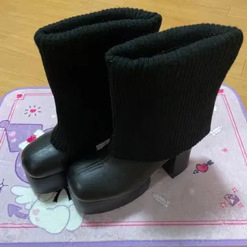 [ 새상품급 ] 통굽 부츠 24.5cm