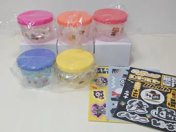 레트로 후드 컨테이너 5종 컴프 + 스티커 3장