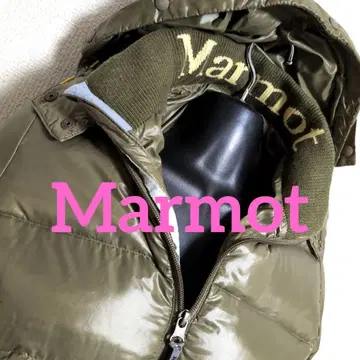 es24 마모트 다운 자켓 카키색 후드 부착 여성용 M