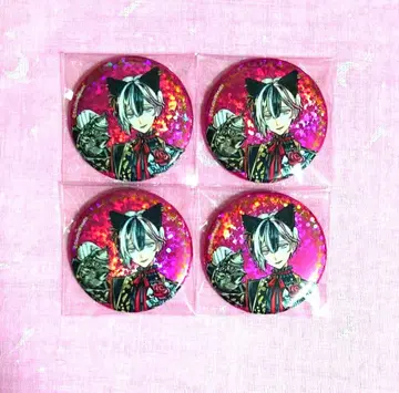 악마 집사와 검은 고양이 아쿠네코 난자타운 홀로그램 캔뱃지 베리안 세트