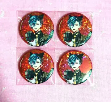 악마 집사와 검은 고양이 아쿠네코 난자타운 홀로그램 캔뱃지 하우레스 세트