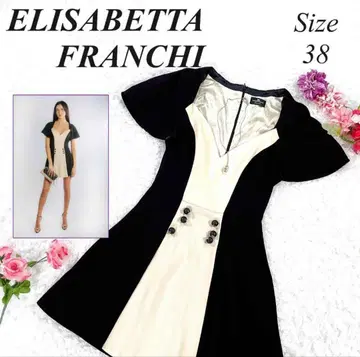 엘리자베타 프랑키 바이컬러 원피스 드레스 투톤 파티 드레스