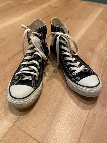 새상품급 Converse All Star 블랙 하이컷 25cm 남녀 공용