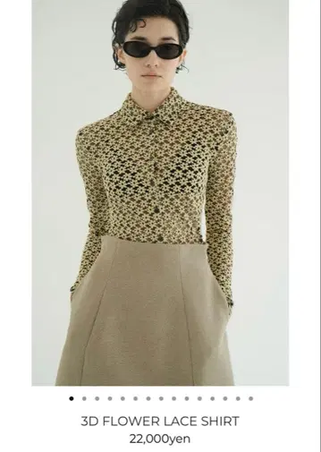 3D 플라워 레이스 셔츠/믹스 사이즈 1